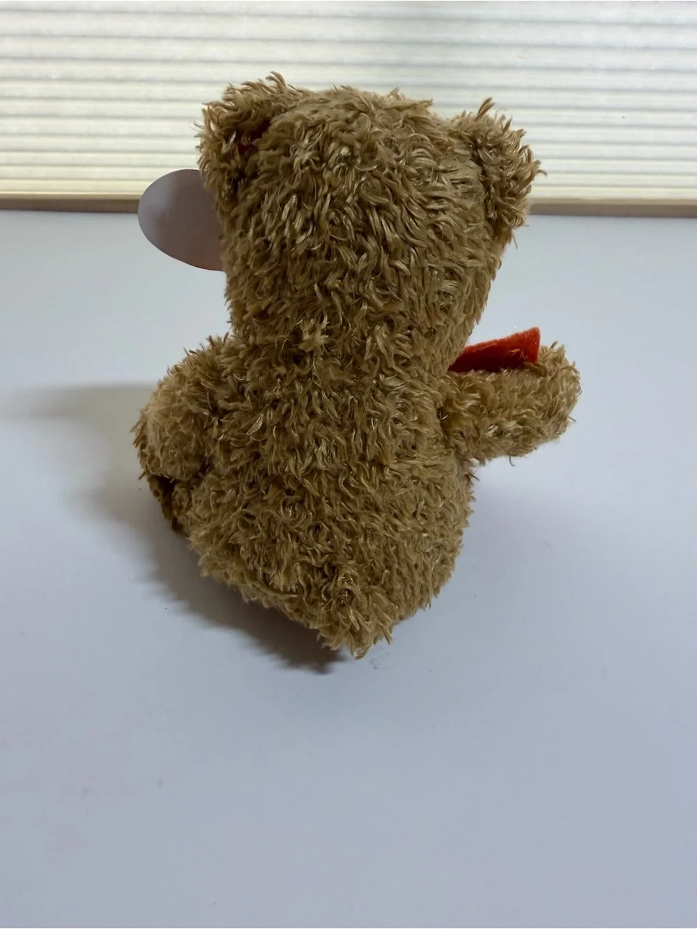 Ty Brown Beanie Baby Teddy Holding Colorful Birthday Banner Plush